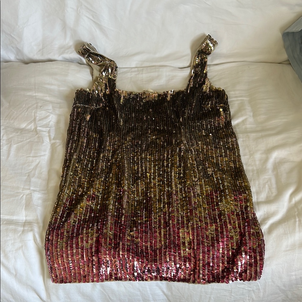 Sequin Sleeveless mini Dress- Multicolor